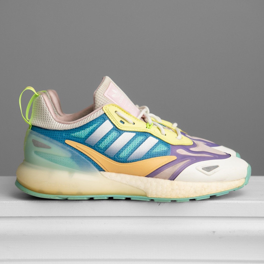 Adidas ZX 2K Boost M7/W8.5 Colorful Sneakers Cute Athleisure Pastel Colorblock